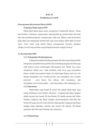 OOP Dalam Pemrograman Java | PDF