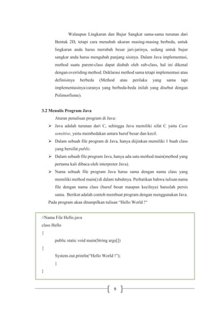 OOP Dalam Pemrograman Java | PDF