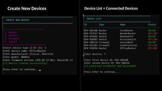 Create New Devices Device List + Connected Devices
 