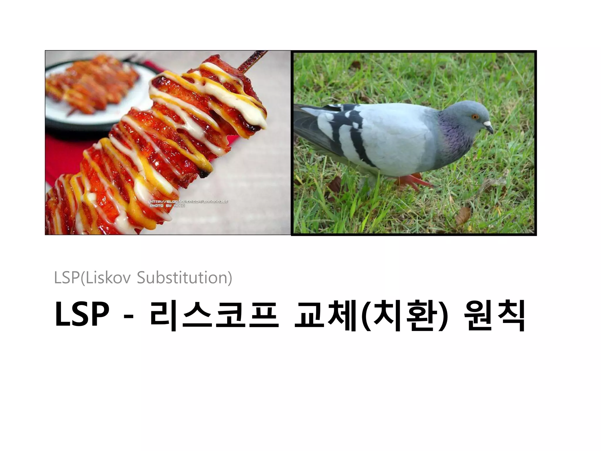 LSP(Liskov Substitution)

LSP - 리스코프 교체(치환) 원칙
 