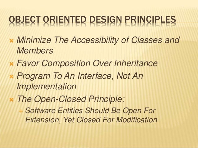 Oop design principles