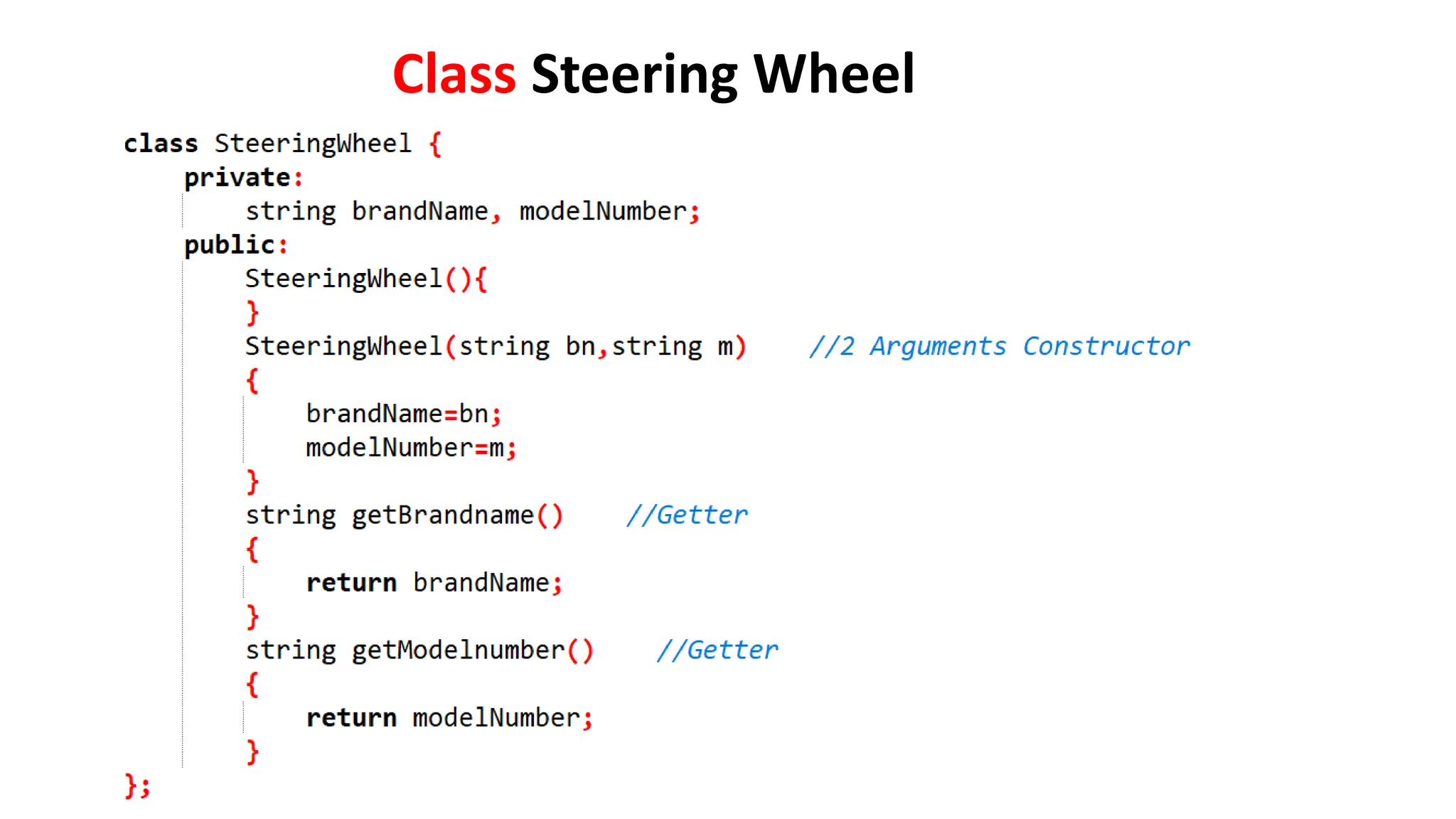 Class Steering Wheel
 