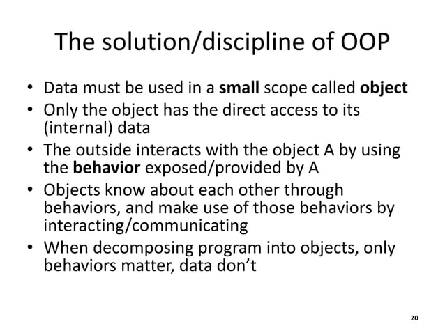 OOP History and Core Concepts | PPTX