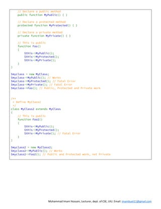 Web 9 | OOP in PHP | PDF