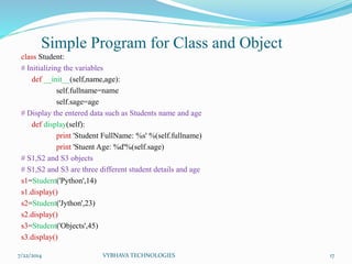 Object Oriented Programming in Python | PPT