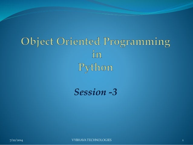 Object Oriented Programming in Python