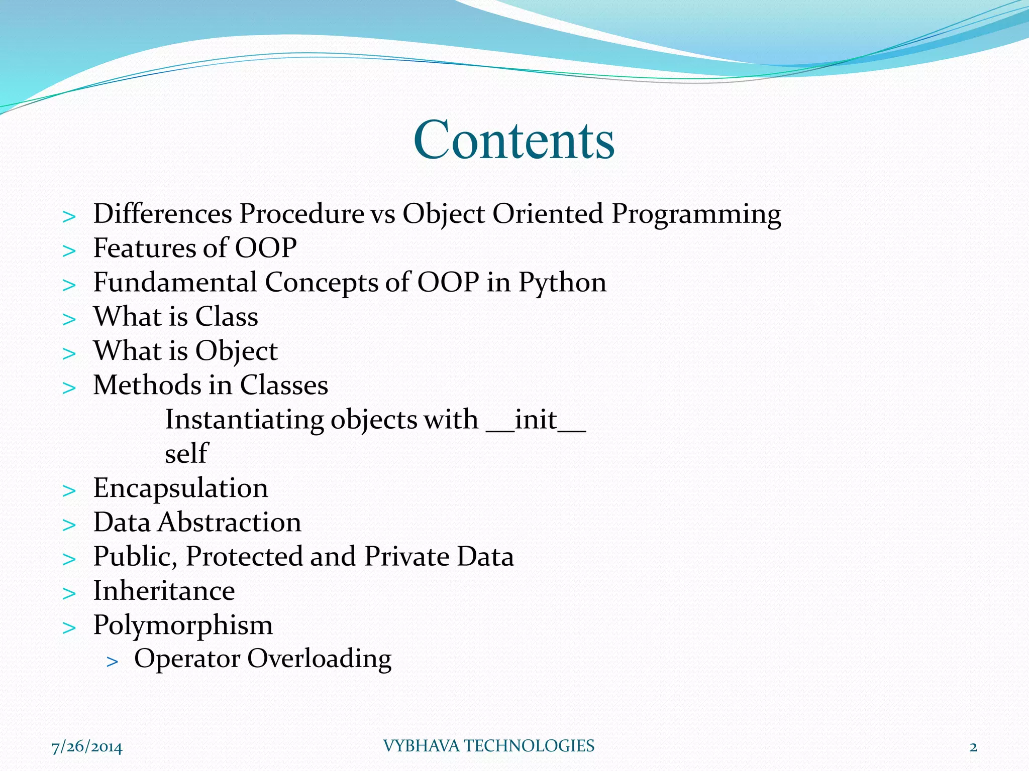 Basics of Object Oriented Programming in Python | PPTX | Programming ...