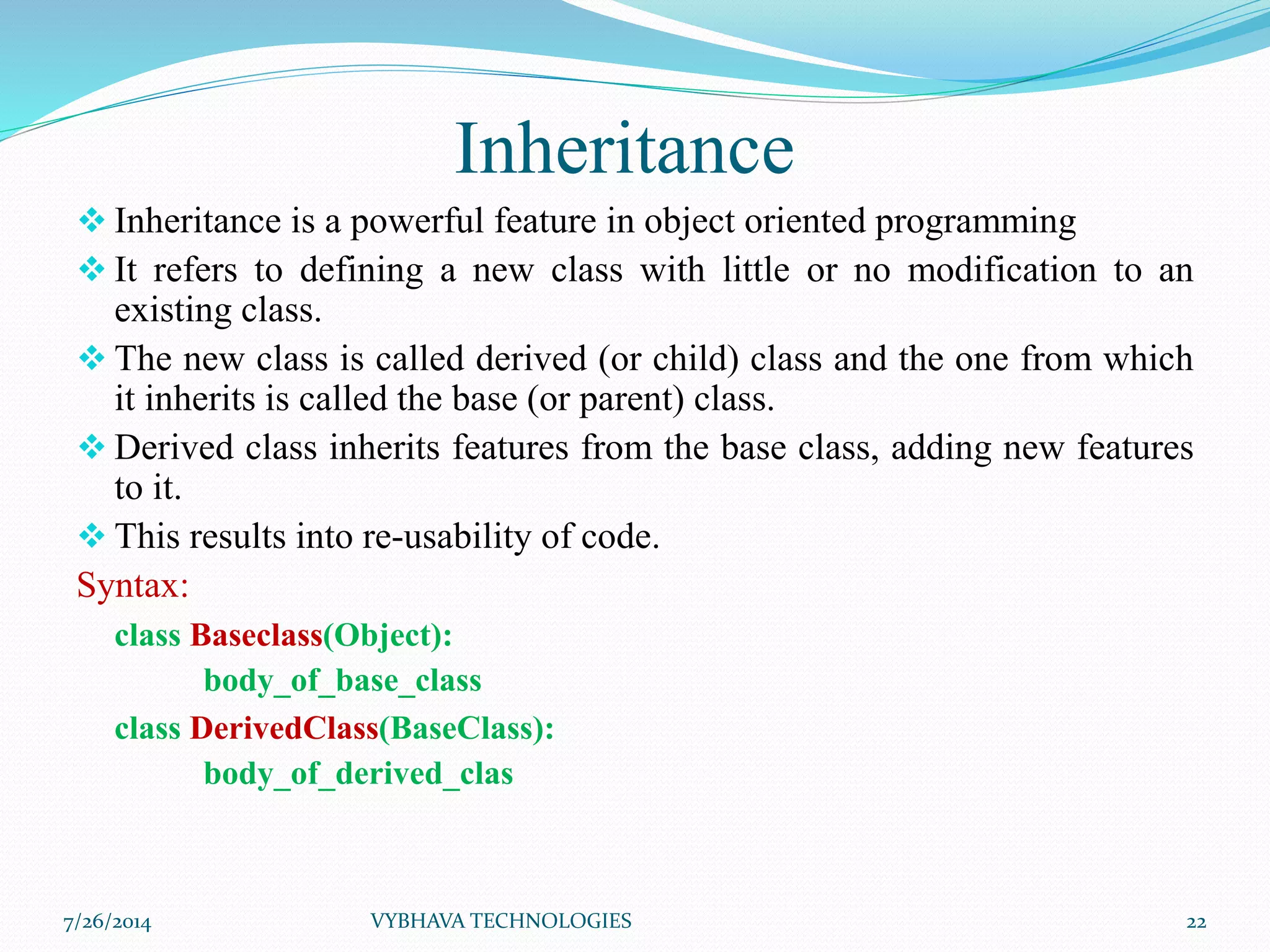 Basics of Object Oriented Programming in Python | PPTX | Programming ...