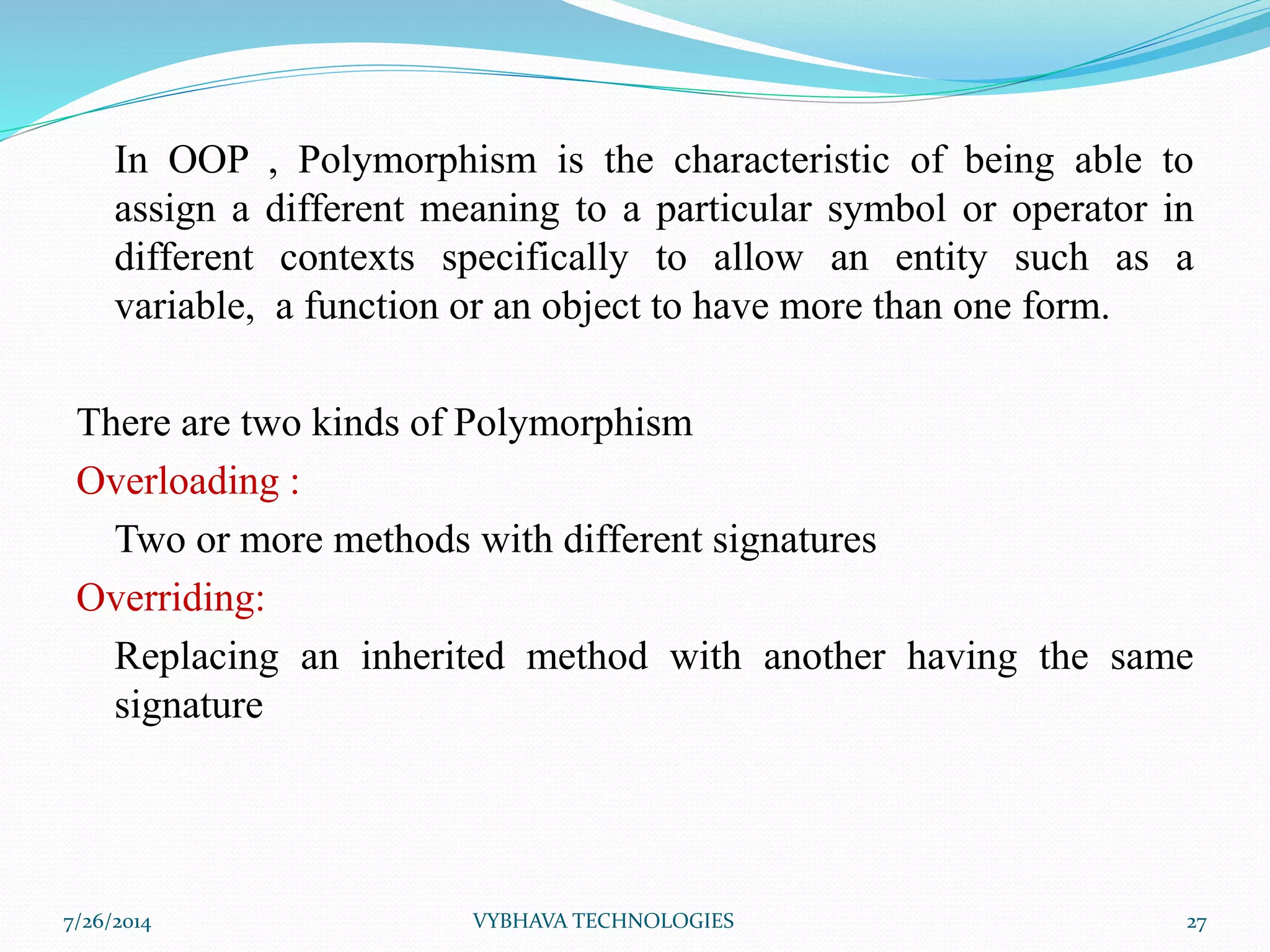 Basics of Object Oriented Programming in Python | PPTX | Programming ...