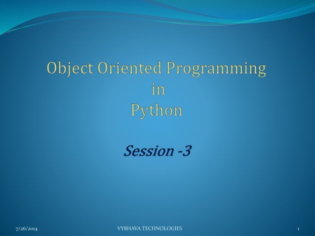 Basics of Object Oriented Programming in Python | PPTX | Programming ...