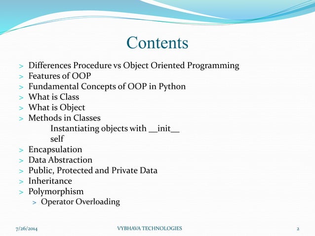 Basics of Object Oriented Programming in Python | PPTX | Programming ...