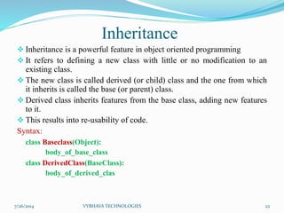 Basics of Object Oriented Programming in Python | PPTX | Programming ...