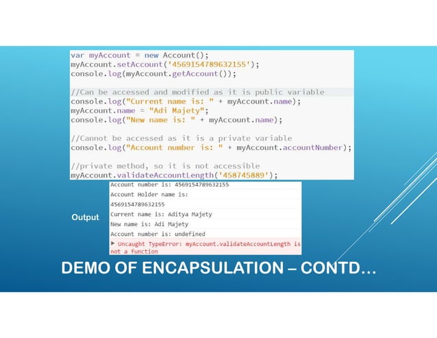 Encapsulation in JavaScript - OOP | PPT