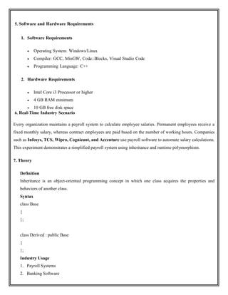 *Practical No-04 Implementing Employee Payroll System Using Inheritance ...