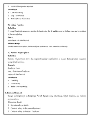 *Practical No-04 Implementing Employee Payroll System Using Inheritance ...