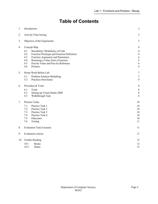 Object Oriented Programming Lab Manual | PDF