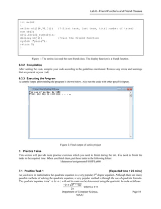 Object Oriented Programming Lab Manual | PDF