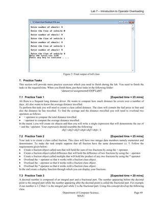 Object Oriented Programming Lab Manual | PDF