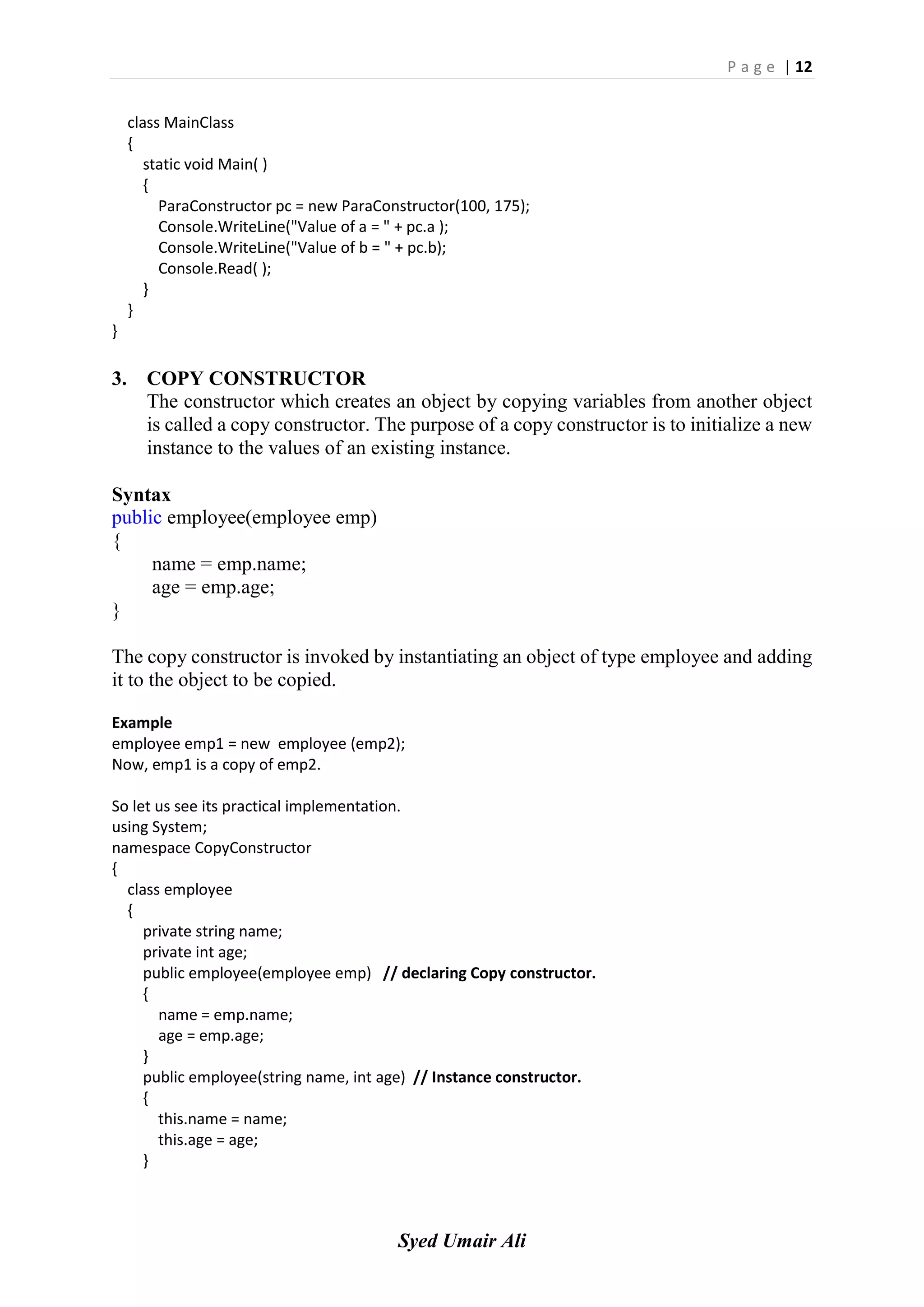 Object Oriented Programming with C# | PDF