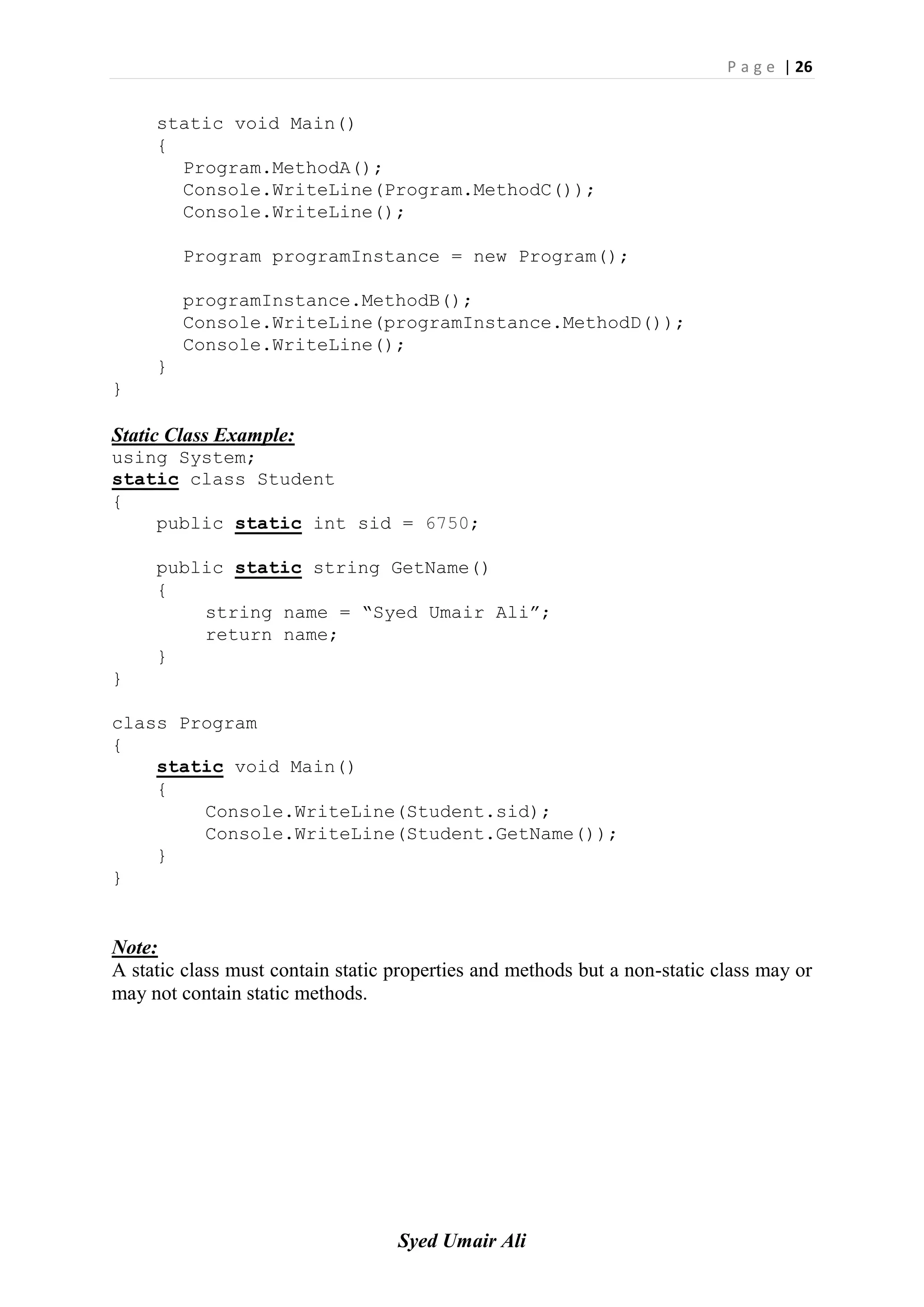 Object Oriented Programming with C# | PDF