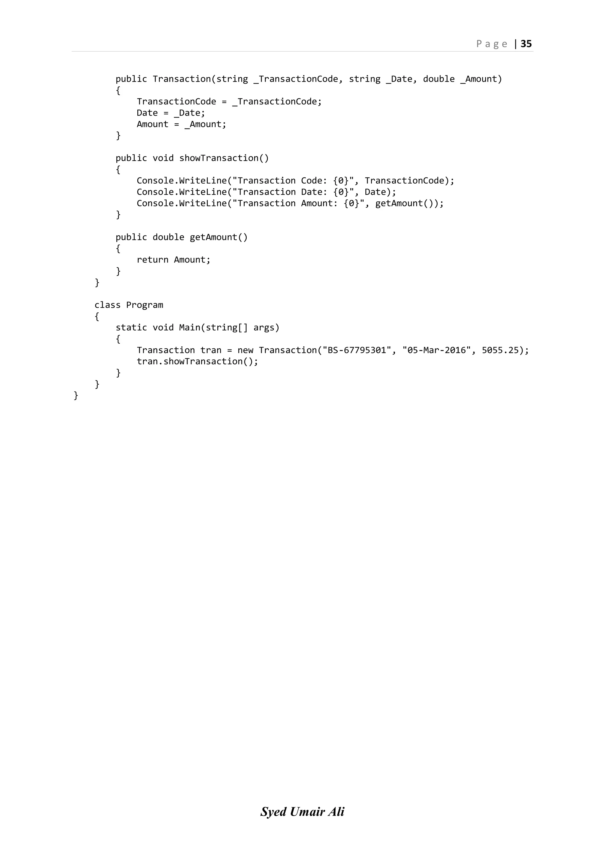 Object Oriented Programming with C# | PDF