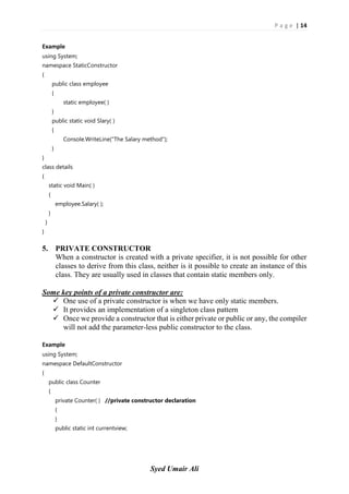 Object Oriented Programming with C# | PDF