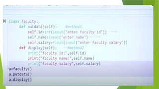 (Oop) object oriented programming (python coding) | PPT