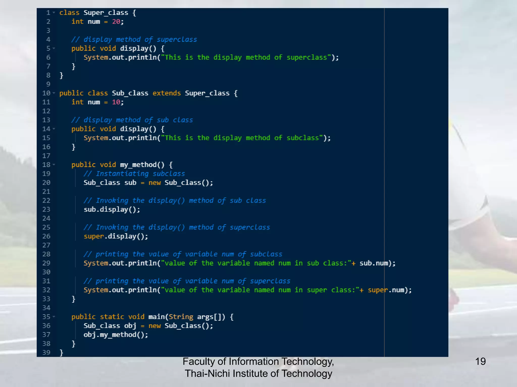 Faculty of Information Technology,
Thai-Nichi Institute of Technology
19
 