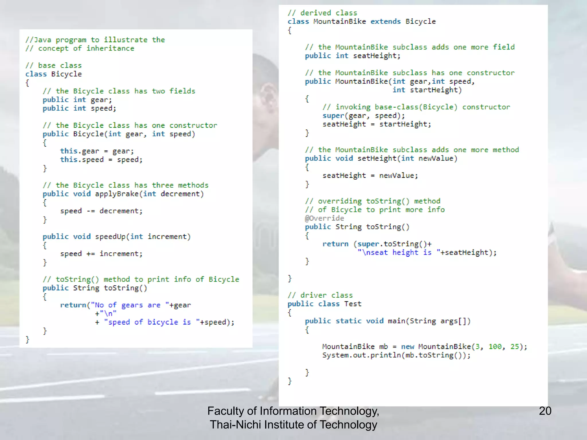 Faculty of Information Technology,
Thai-Nichi Institute of Technology
20
 