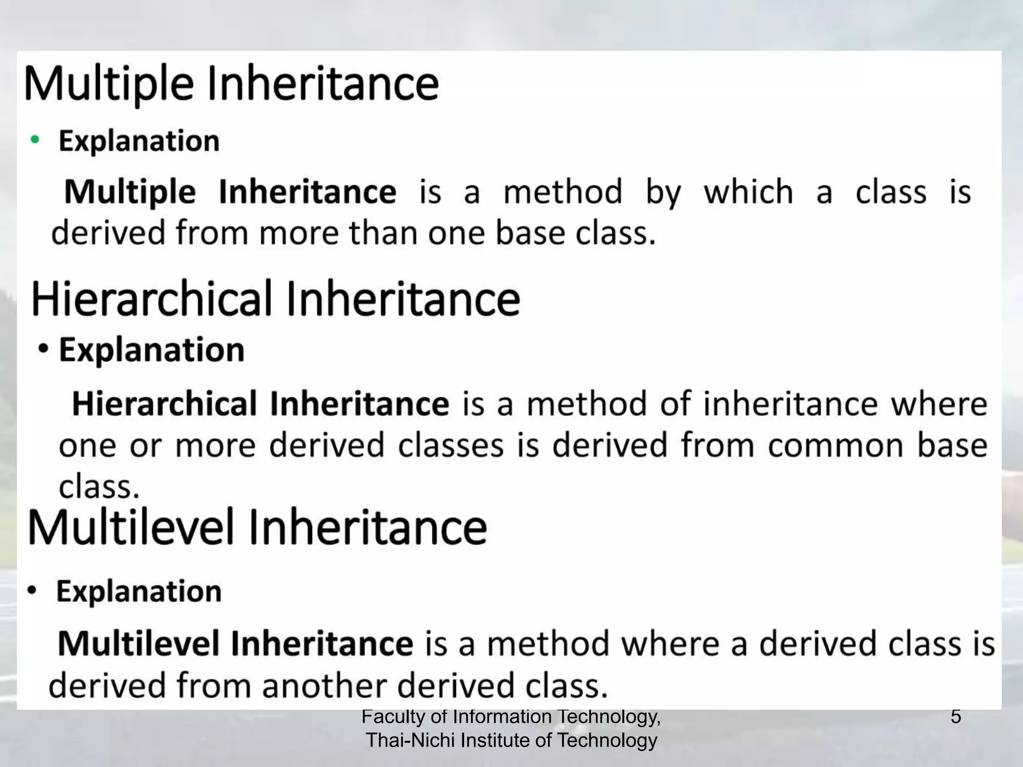 Faculty of Information Technology,
Thai-Nichi Institute of Technology
5
 