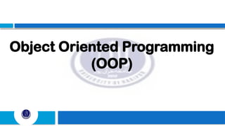 object oriented programming language lectures for bachlor students OOP ...