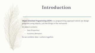 Comprehensive Introduction to Object-Oriented Programming Concepts and ...