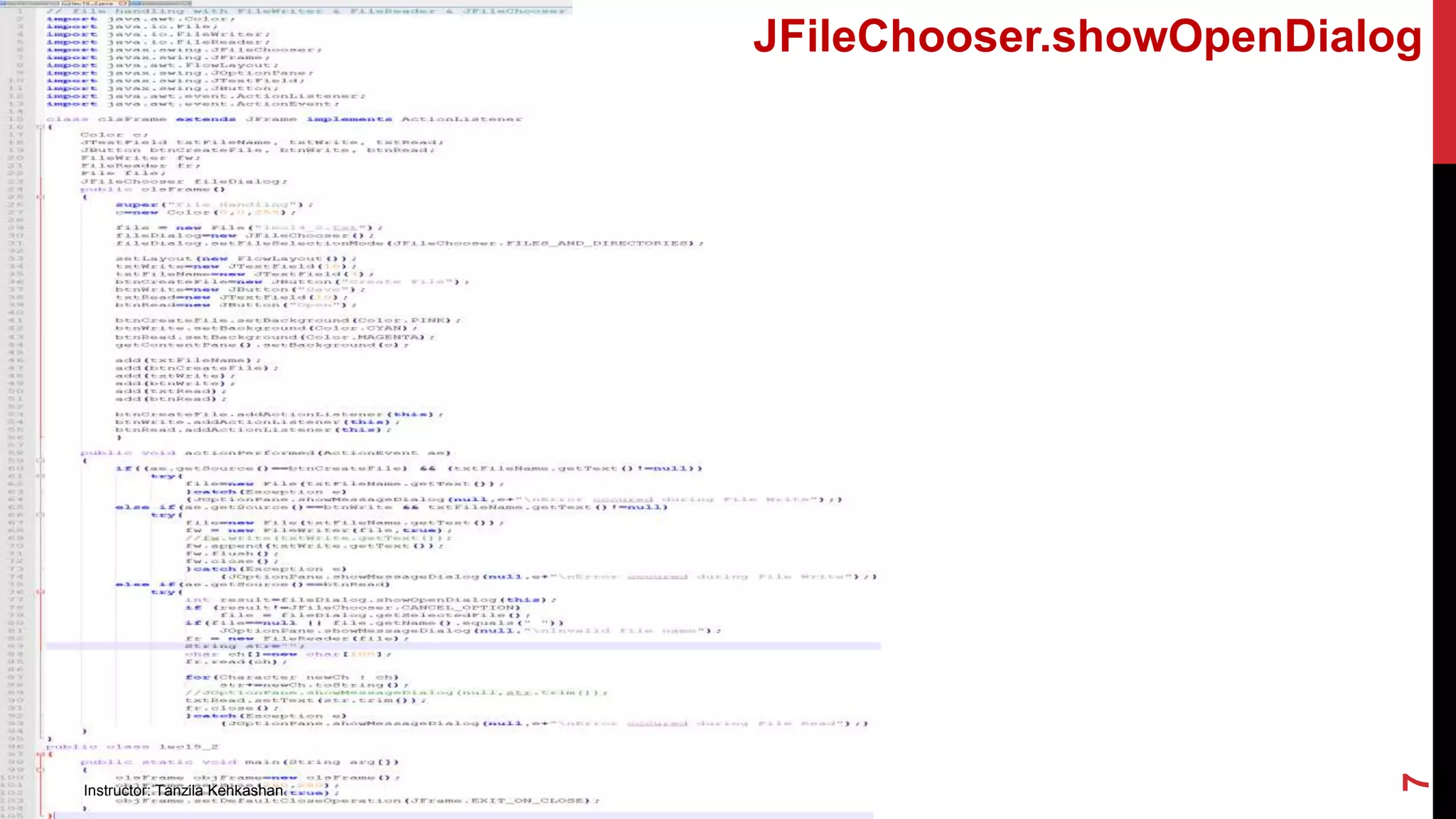 OOP Lecture 15-FileHandling,JFileChooser.pptx | Programming Languages ...