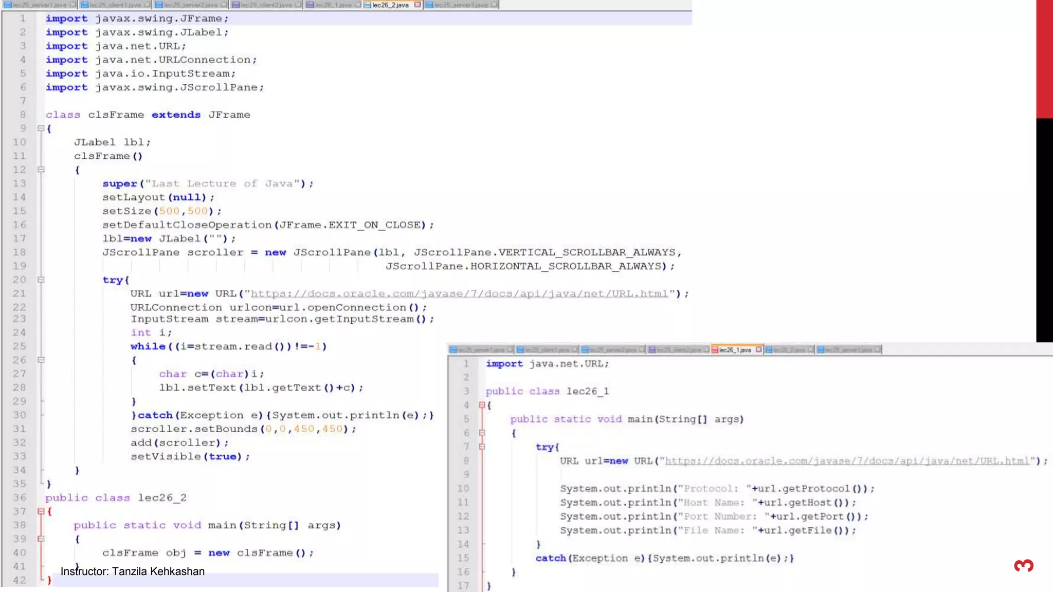 Instructor: Tanzila Kehkashan
3