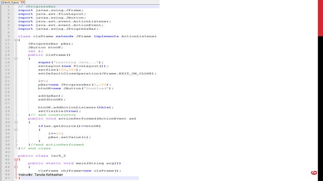 OOP Lecture 8-JCheckBox,JRadioButton,JProgressBar.pptx