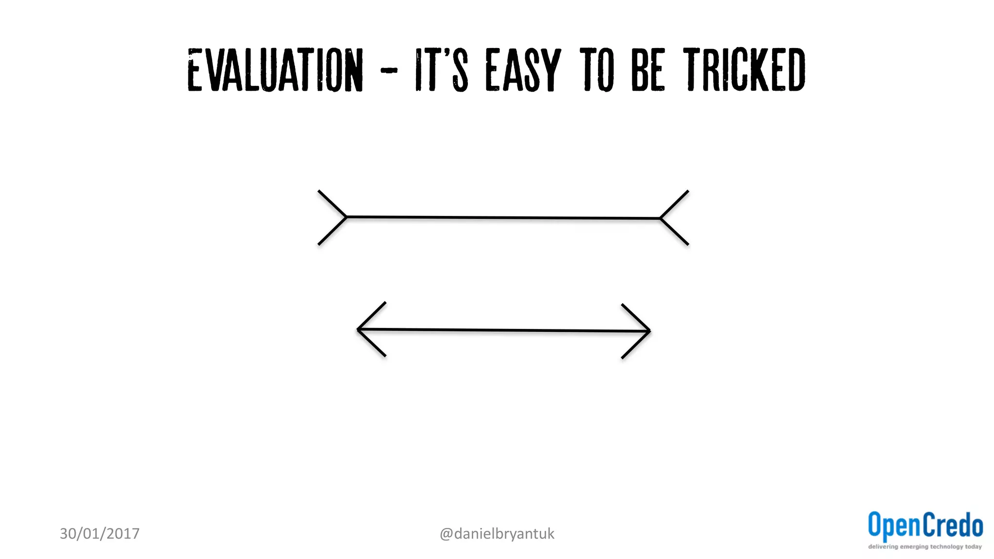 Evaluation - It'S easy to be tricked
30/01/2017 @danielbryantuk
 