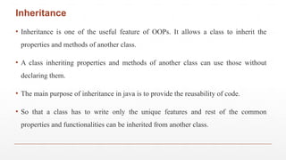 OOP Programming TEchniques used in Java | PPTX