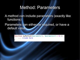 $object->method(); 