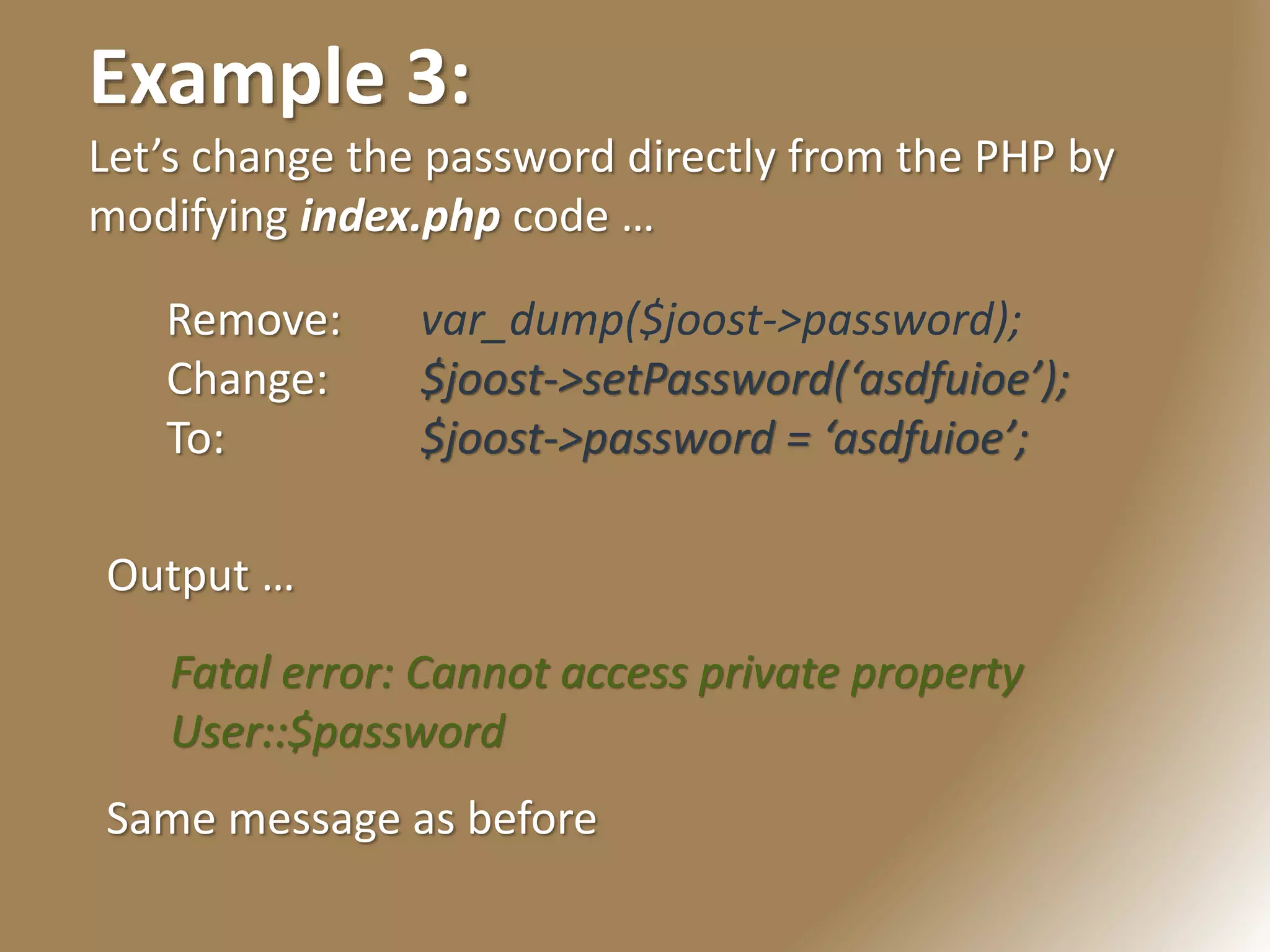 Object Oriented Programming Basics with PHP | PPT
