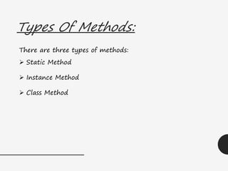Types of methods in python | PPT