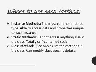 Types of methods in python | PPT