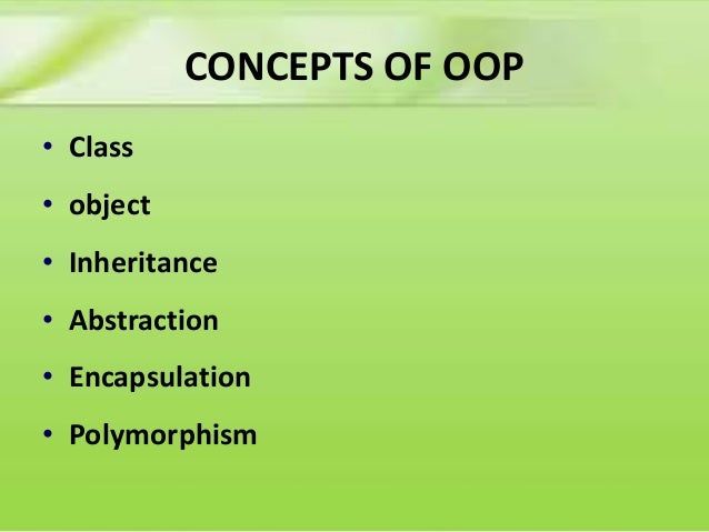 Principles and advantages of oop ppt