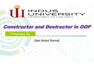 Constructor and destructor in oop | PPT