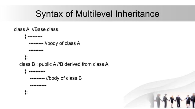 Multi level inheritence | PPT
