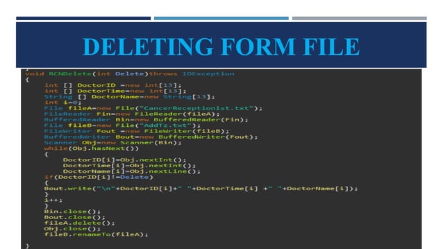File Handling in Java Oop presentation | PPT