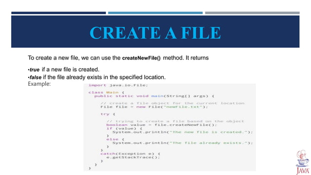 File Handling in Java Oop presentation | PPTX | Programming Languages ...