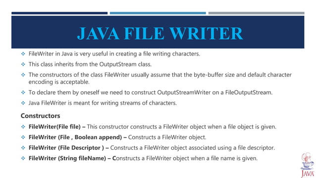 File Handling in Java Oop presentation | PPTX | Programming Languages ...
