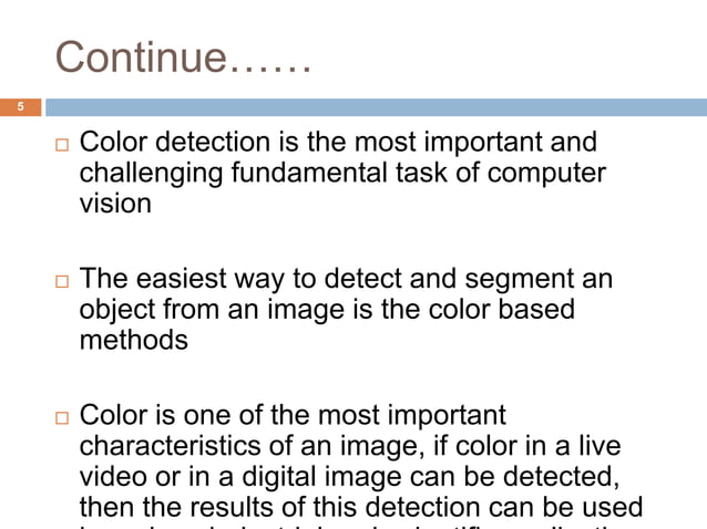 color detection using open cv | PPTX