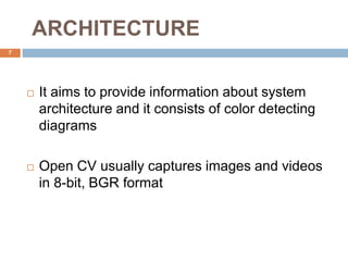 color detection using open cv | PPTX
