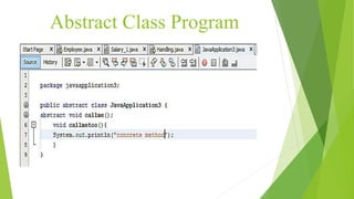 Abstract Class Program
 